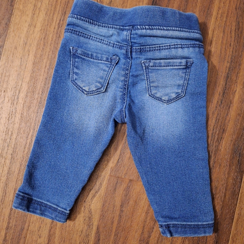 5/$20 George Kids Blue Denim Stretchy Jeans 3-6M